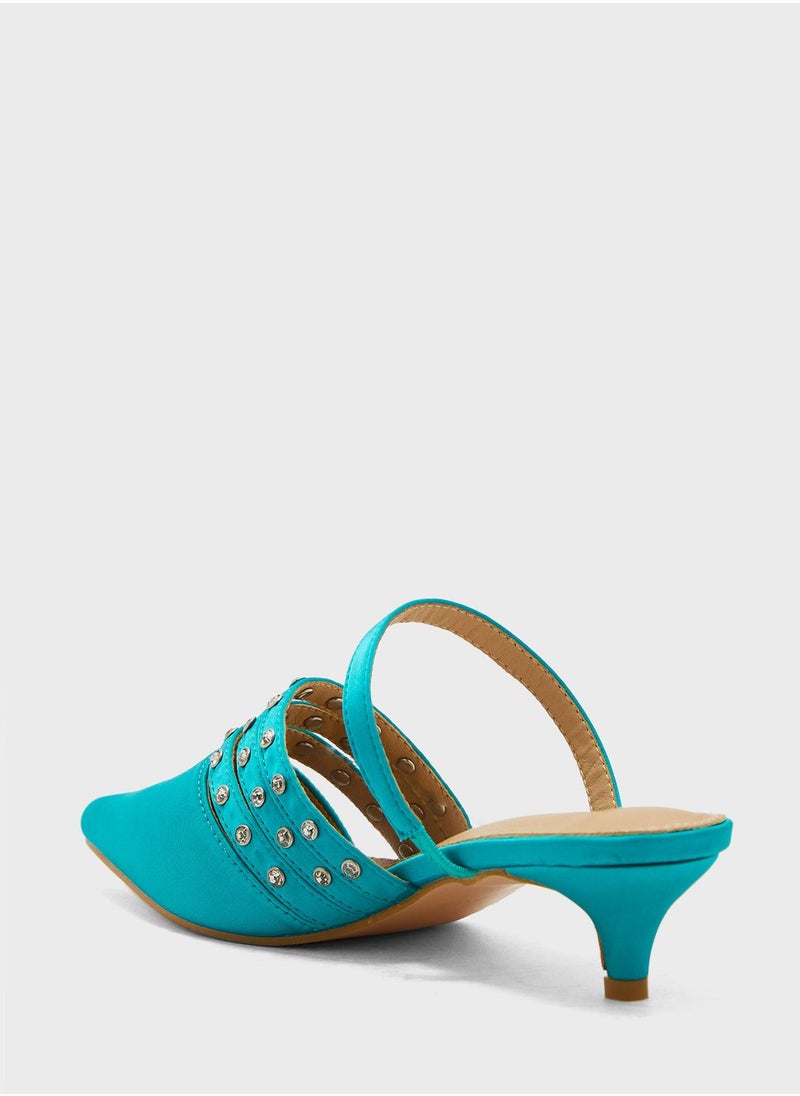 Ginger - Strapped Heeled Mules - Image 1