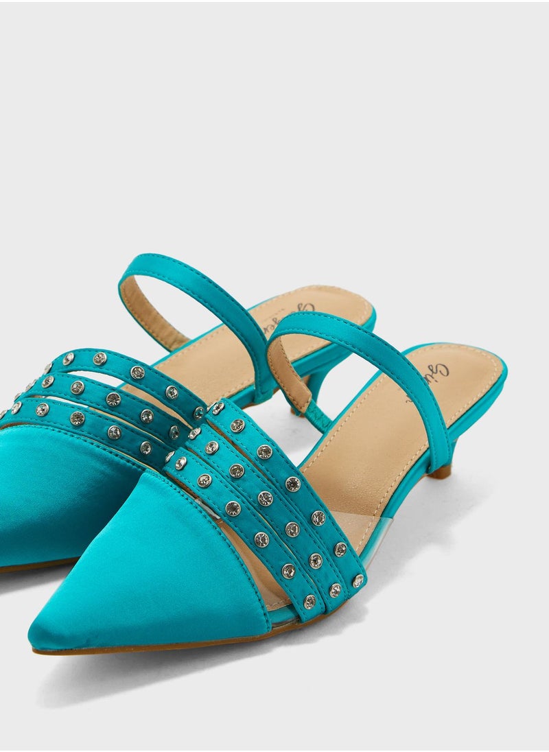 Ginger - Strapped Heeled Mules - Image 1