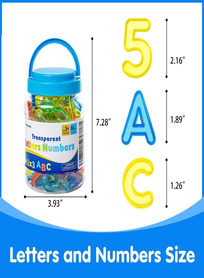 Odoorgames 66 Pcs Translucent Letters and Numbers - Light Table Toys, Manipulatives and Accessories for Enhanced Learning & Fun - Image 2