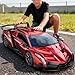 Veeniix V991 2in1 Transform Robot RC Car 110 Large Transform Toys Remote Control Car with Gesture Sensing OneKey Deformation LED Lights Sound Effects Cool Toy Gift for Boys and Girls 46 7 8 9Red - Image 3