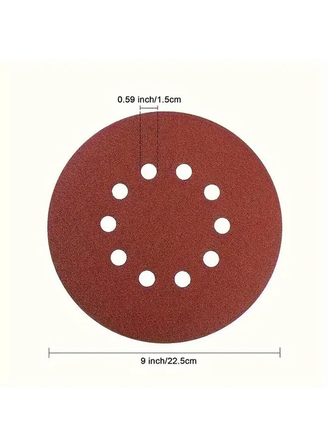 15 قطعة أقراص سنفرة 9 بوصة حبيبات 100 للمسنّات الحوائط الجافة - سنفرة متوسطة إلى ناعمة - Image 3