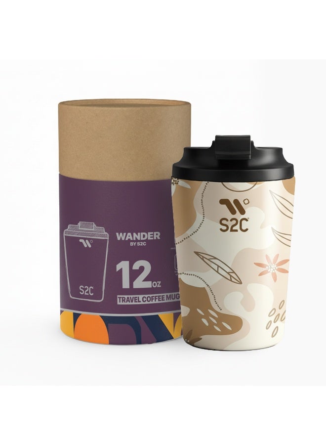 S2C WANDER Series - Premium Insulated Coffee Travel Mug with Lid, Leak Proof, BPA Free, Stainless Steel, Keeps Drinks Hot 8 Hours/Cold 12 Hours, 12oz Capacity, Perfect for Travel & Car - Image 1