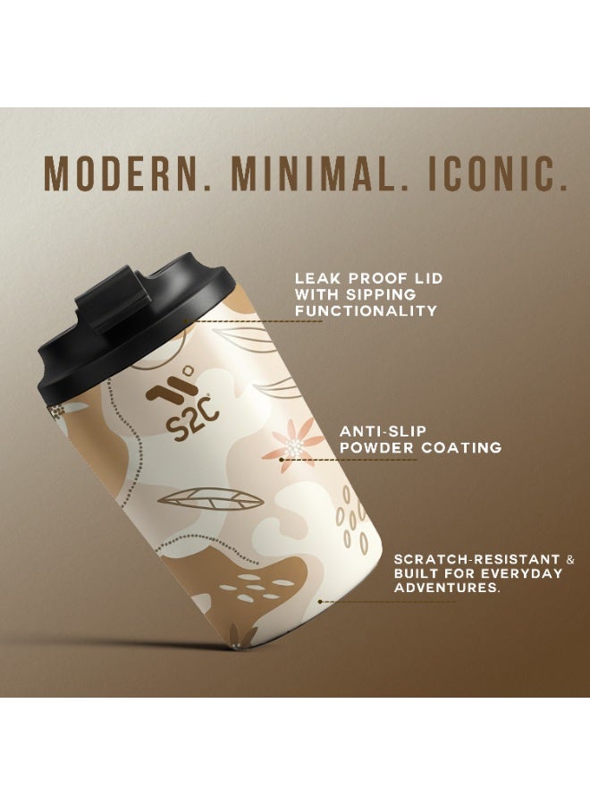 S2C WANDER Series - Premium Insulated Coffee Travel Mug with Lid, Leak Proof, BPA Free, Stainless Steel, Keeps Drinks Hot 8 Hours/Cold 12 Hours, 12oz Capacity, Perfect for Travel & Car - Image 2