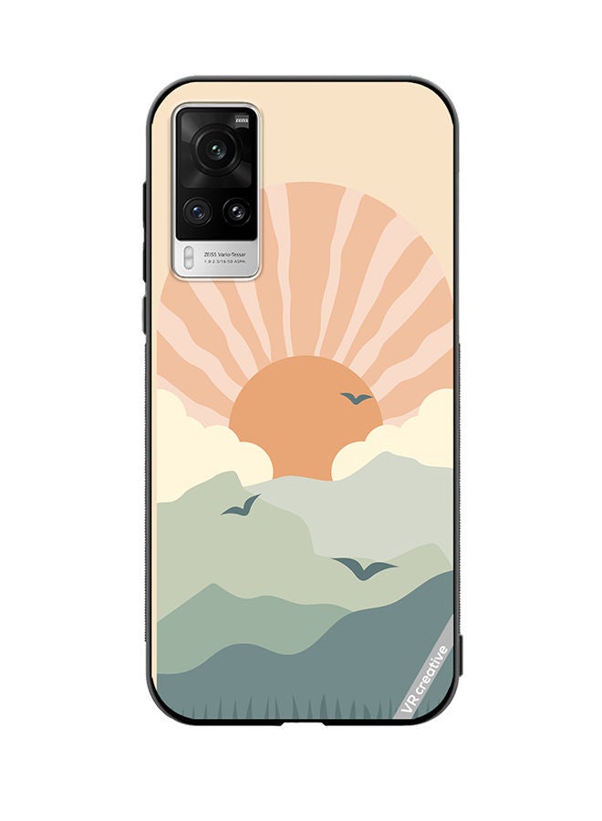 VR CREATIVE Protective Case Cover For Vivo X60 Pro Abstract Landscape Design Multicolour - Image 1