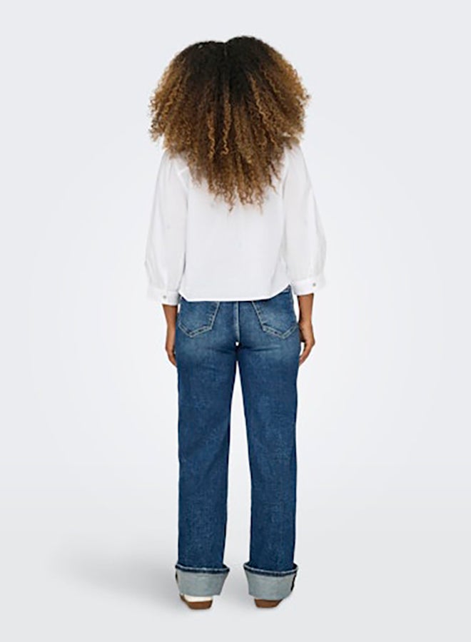 ONLY ONLY Womens Candy 3/4 Cropped Shirt Woven  - Image 5