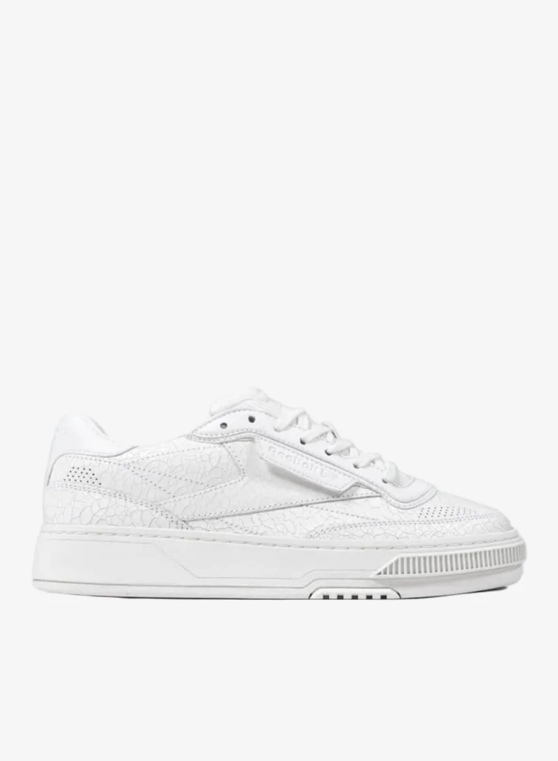 Reebok Club C LTD Cracked Leather Unisex Shoes - White