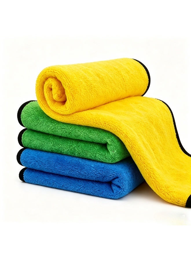 Growpal 3-Pack Thick Microfiber Car Towels – Highly Absorbent Car Cleaning Microfiber Towel, Scratch-Free Double-Sided Cloths Automotive,Microfiber Cleaning Cloth – Perfect Wash Towel Cleaning - Image 1