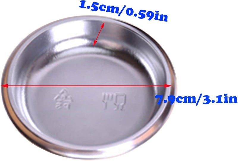 MGGi 100 Pack Round Disposable Sauce Dishes Mini Dipping Dessert Plates Sauce Dishes Soup Plate Soy Sauce Dishes Seasoning Dish Appetizer Plates for Home Restaurant  Silver MG20220326 - Image 5