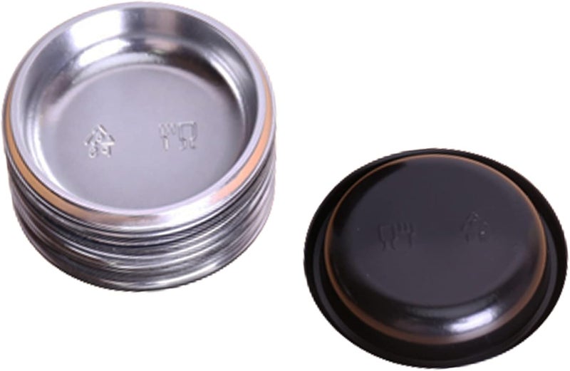 MGGi 100 Pack Round Disposable Sauce Dishes Mini Dipping Dessert Plates Sauce Dishes Soup Plate Soy Sauce Dishes Seasoning Dish Appetizer Plates for Home Restaurant  Silver MG20220326 - Image 1
