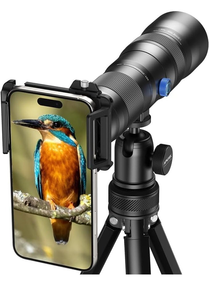 APEXEL 20-60X Zoom Telephoto Lens, High Power HD Telephoto Phone Lens with Tripod and Universal Phone Clip for iPhone 16/15/14/13 Series, Samsung, Android Phone and Most Smartphone - Image 2