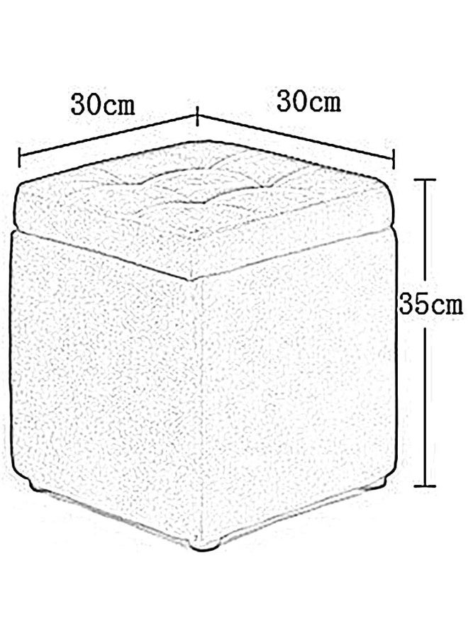 LINGWEI Storage Ottoman Stool Small Chair Bench Cube Footrest Toy Box Shoe Change Bench - Image 4