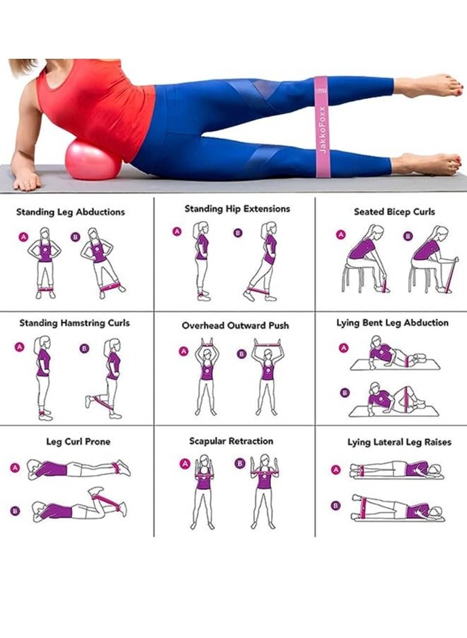 Generic Resistance Loop Exercise Bands Exercise Bands for Home Fitness, Stretching, Strength Training, Physical Therapy,Elastic Workout Bands for Women Men Kids, Set of 5  - Image 4