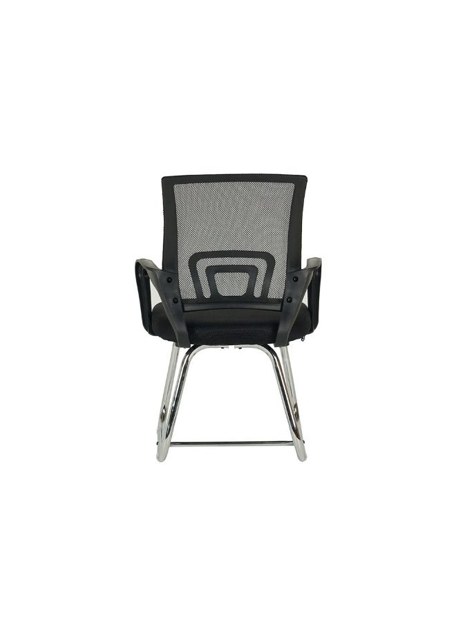 DANUBE HOME Herald Visitor Chair Comfortable Visitor Seating for Office, Modern Conference Chair, Stylish Reception Chair, Ergonomic Guest Chair with Durable Upholstery for Waiting Room - Black  - Image 5