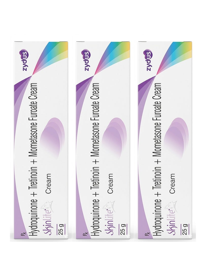 Skinlite Triple Action Whitening Cream for Hyperpigmentation and Melasma Treatment  3 x 25g