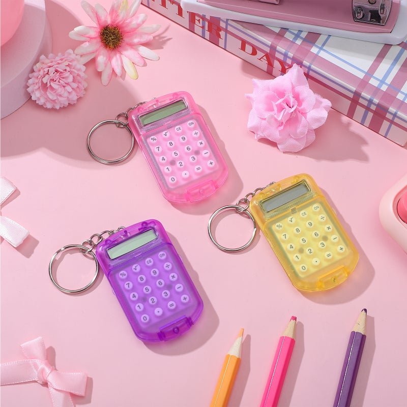 3pcs Keychain Calculators Pocket Calculators Key Portable Mini Student Calculators - Image 5