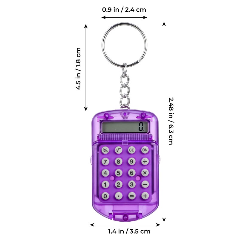 3pcs Keychain Calculators Pocket Calculators Key Portable Mini Student Calculators - Image 2