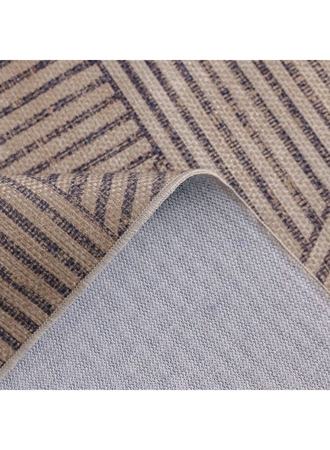 DANUBE HOME سجادة هاربر الخارجية القابلة للغسل بتصميم هندسي | سجادات خارجية قابلة للغسل | سجادة بوليستر لتغطية الأرضيات | سجادة داخلية لغرفة المعيشة أو غرفة الطعام أو غرفة النوم 160X230 سم - أسود - Image 5