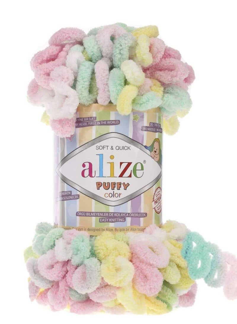 ALIZE PUFFY HAND KNITTING YARN COLOR NO.5862 (PACK OF 3PCS)