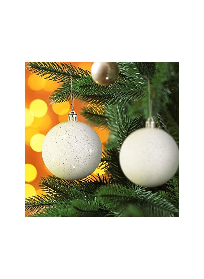 The Bros 12 قطعة كرات ثلجية لامعة كبيرة لتزيين شجرة عيد الميلاد - Image 5