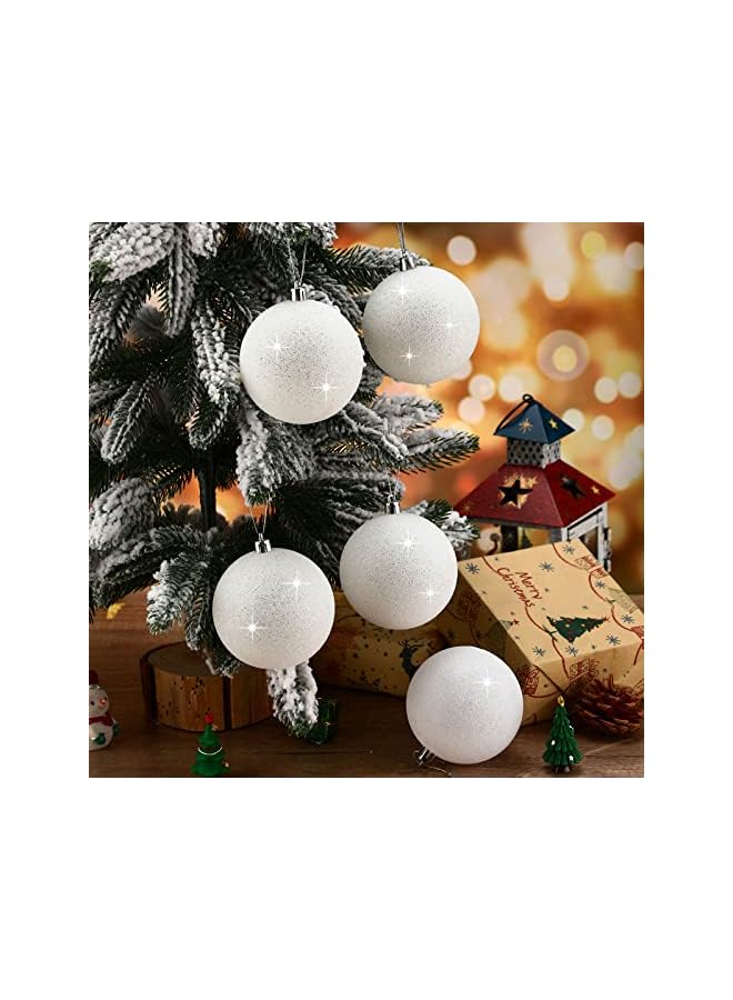 The Bros 12 قطعة كرات ثلجية لامعة كبيرة لتزيين شجرة عيد الميلاد - Image 4