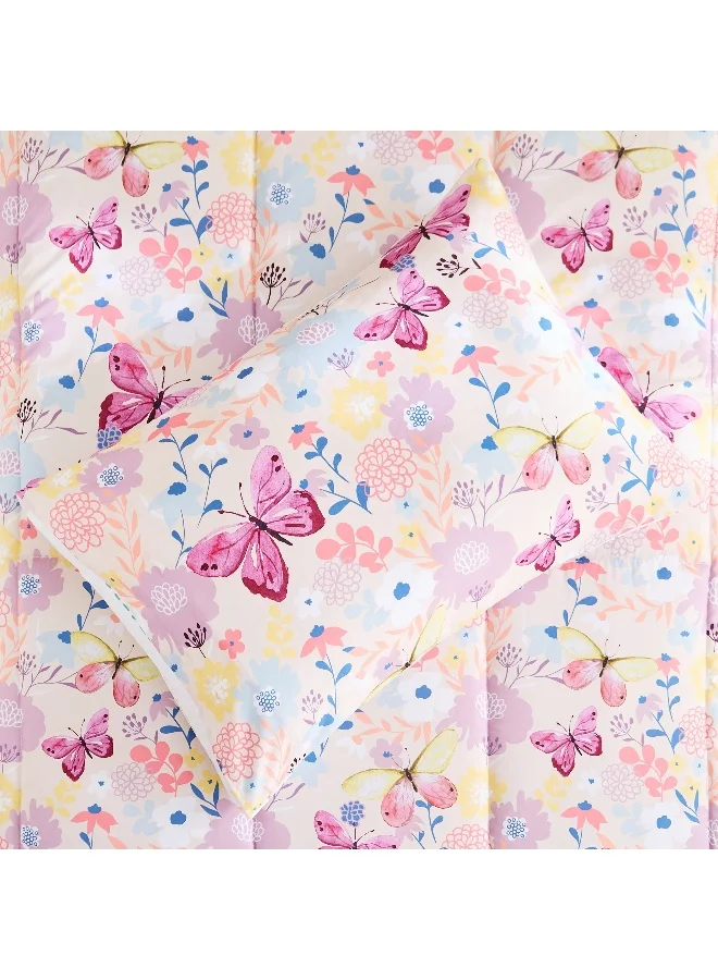 Home Box Ivy Slumber Petals 2-Piece Single Microfibre Comforter Set - 135x220 cm
