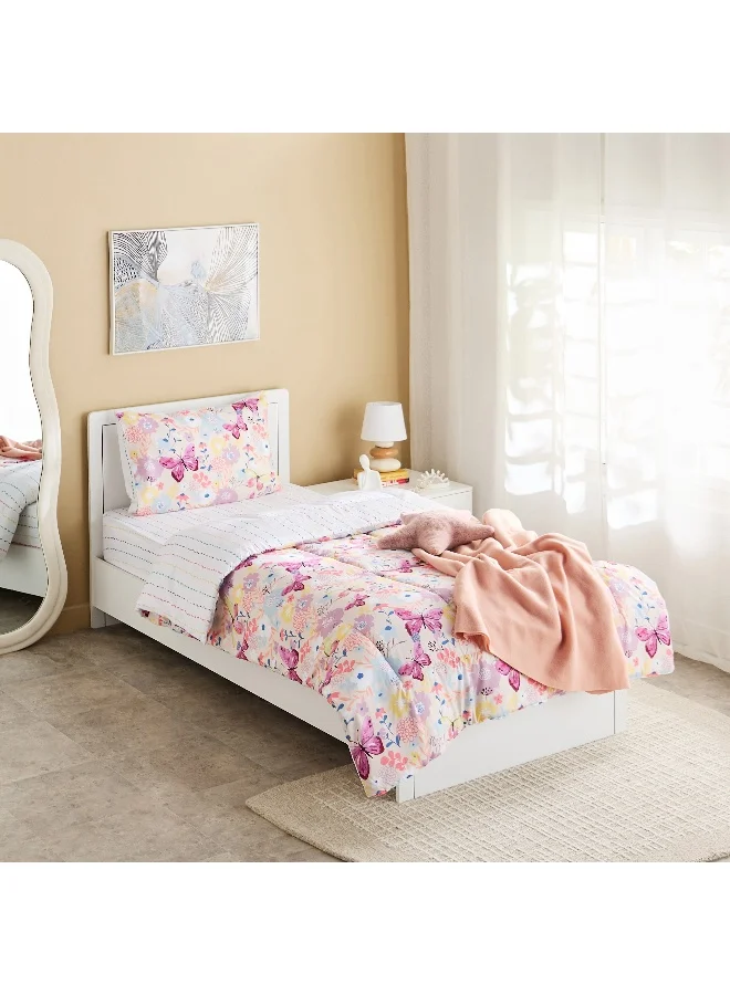 Home Box Ivy Slumber Petals 2-Piece Single Microfibre Comforter Set - 135x220 cm
