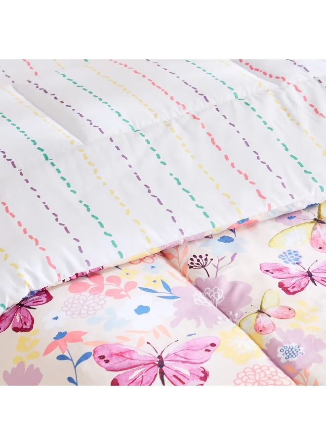 Home Box Ivy Slumber Petals 2-Piece Single Microfibre Comforter Set - 135x220 cm