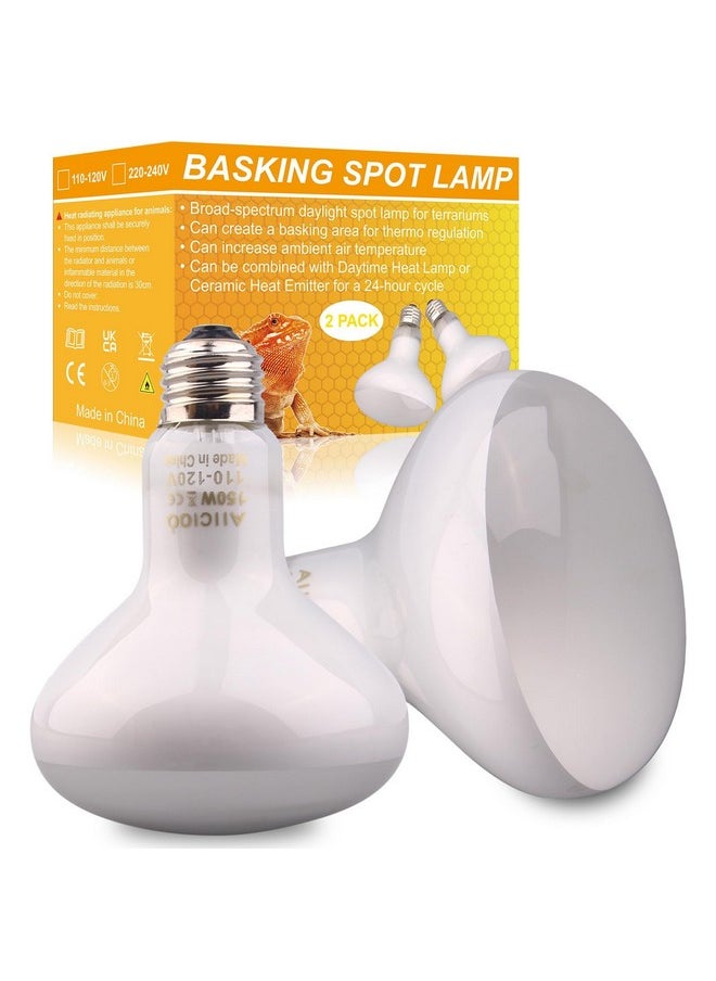 Aiicioo - Reptile Basking Light Bulb  150W Reptile Heat Lamp Basking Bulb For Bearded Dragon Turtle Hermit Crab Gecko Lizard Daylight - Image 1