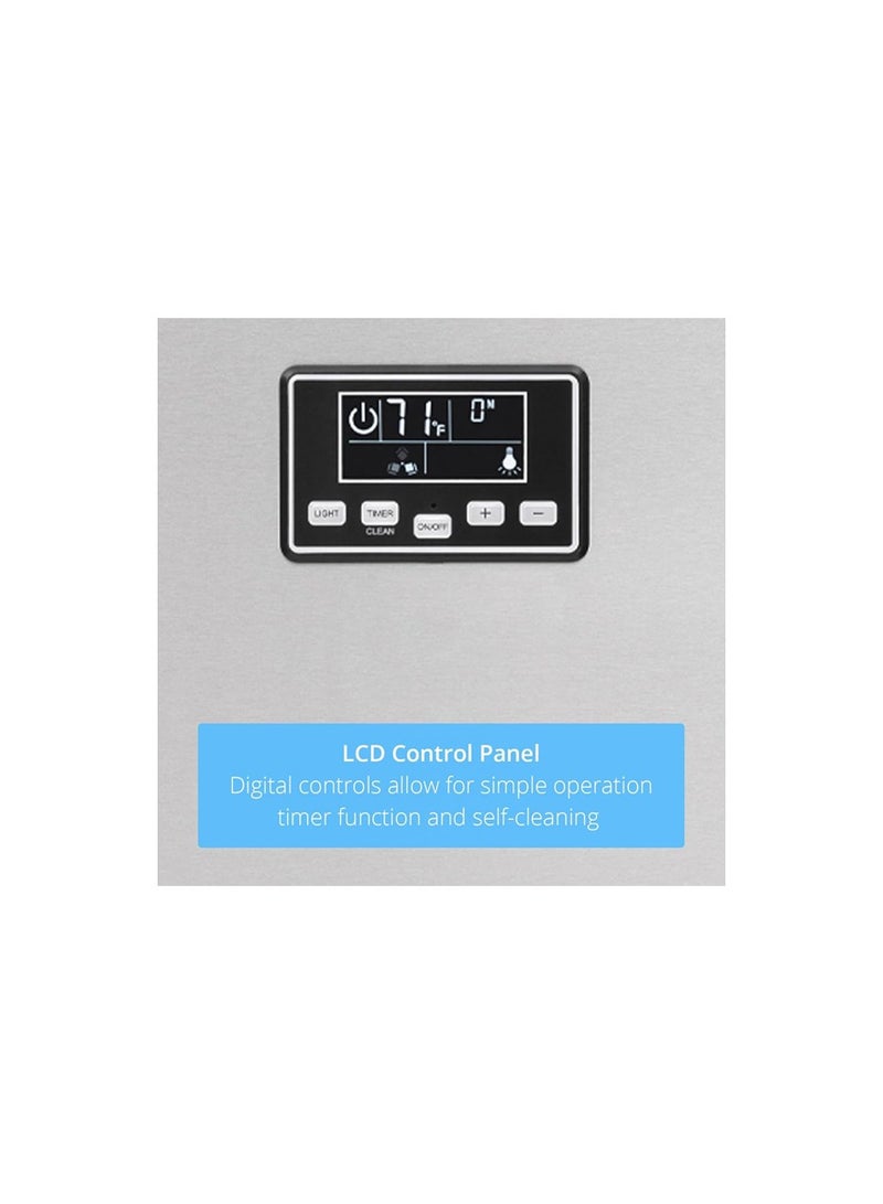 Generaltec GIM65SS Portable Commercial Ice Maker, 65Kg/24H, 15Kg Storage, Stainless Steel, Digital Display- 1 Year Warranty - Image 4