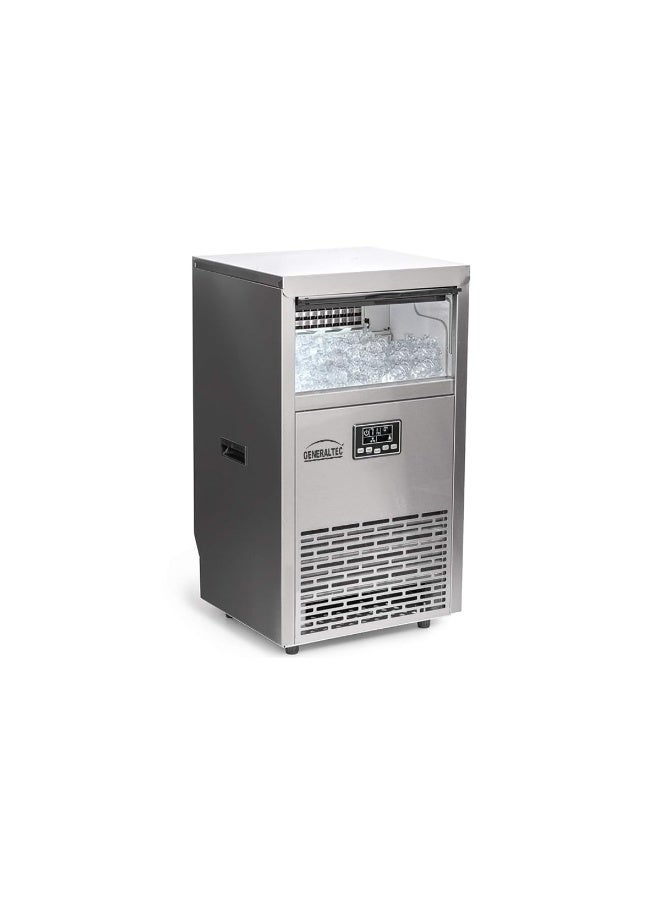 Generaltec GIM65SS Portable Commercial Ice Maker, 65Kg/24H, 15Kg Storage, Stainless Steel, Digital Display- 1 Year Warranty - Image 2
