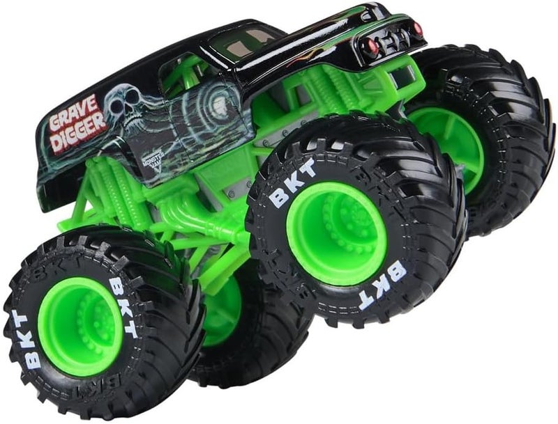 Monster Jam 1:64 Scale Grave Digger Die-Cast Monster Truck Toy Vehicle with Realistic Details & Graphics - Image 2