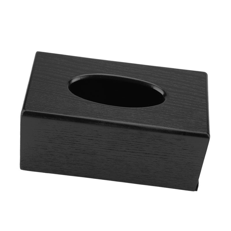Rectangular Tissue Box: Black, Fine Workmanship, Drawer Type - User-friendly Design, Wood Tissue Box for Living Room, Bedroom, Kitchen - Image 1