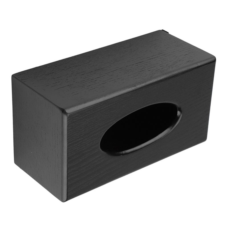 Rectangular Tissue Box: Black, Fine Workmanship, Drawer Type - User-friendly Design, Wood Tissue Box for Living Room, Bedroom, Kitchen - Image 3