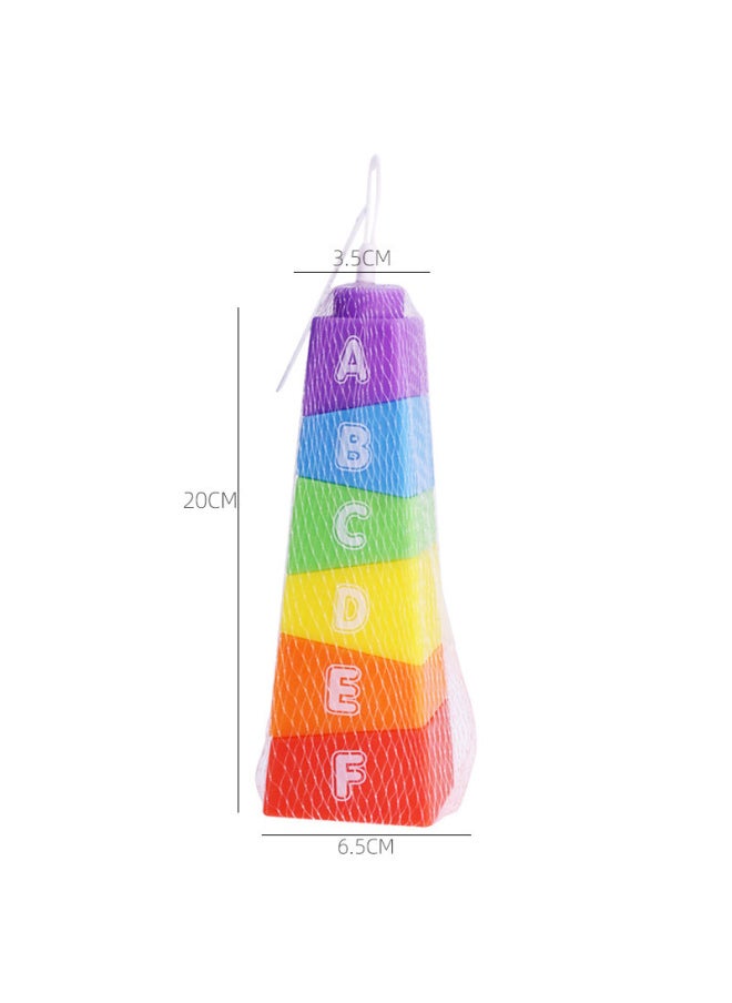 null - Export Children's Color Irregular Square Stacking Circle Toy Collage Stacking Set Stacking-Color:638-100 Irregular Square Jenga - Image 1