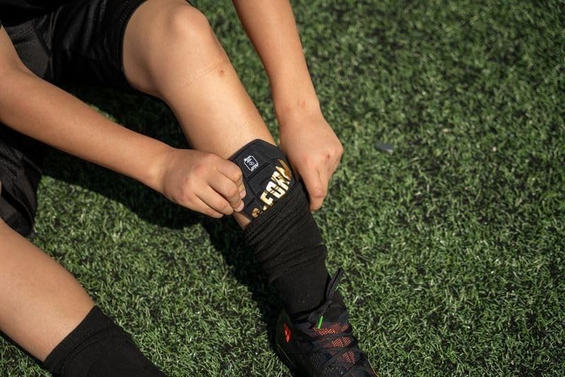 G-Form Pro-S Blade Soccer Shin Guards - Adult Shin Guards - Shin Guards for Protection - Black & Gold, Adult Large - Image 4