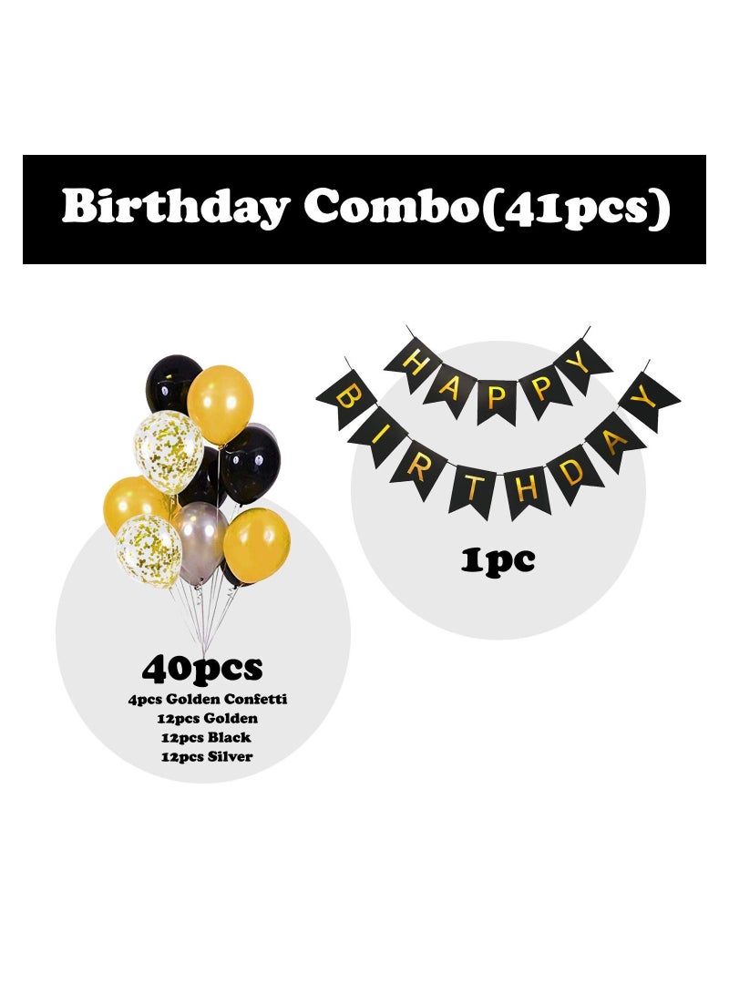 Highland Set of 41 Happy Birthday Banner and Balloons  - Image 2