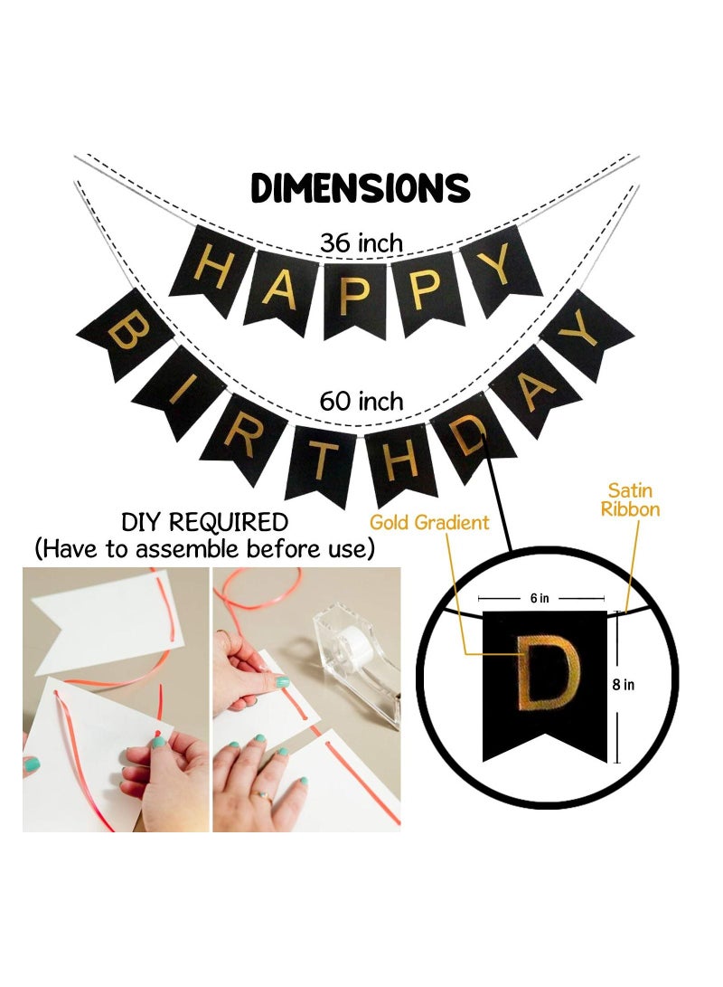 Highland Set of 41 Happy Birthday Banner and Balloons  - Image 3