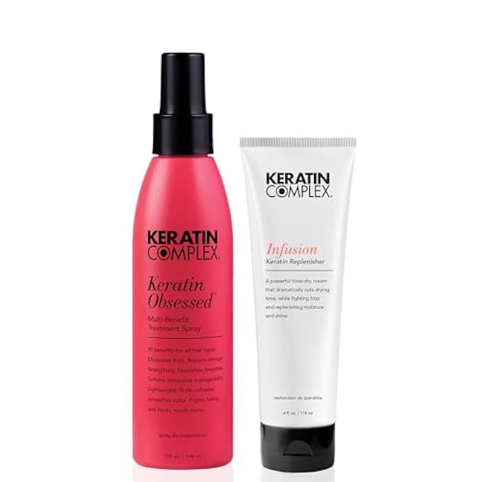 Keratin Complex - Blow Dry Essential Kit - Keratin Obsessed, 5 fl oz + Infusion Keratin Replenisher, 4 fl oz - Image 1