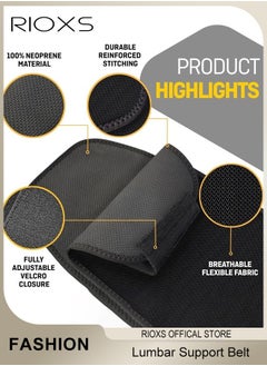 RIOXS Sweat Waist Trainer for Women Low Back Sweat Lumbar Support Belt For Stomach Waist Trimmer Lower Belly Waist Trimmer Belt Sauna Tummy Toner with Sauna Suit Effect  - Image 4