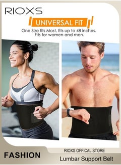 RIOXS Sweat Waist Trainer for Women Low Back Sweat Lumbar Support Belt For Stomach Waist Trimmer Lower Belly Waist Trimmer Belt Sauna Tummy Toner with Sauna Suit Effect  - Image 2