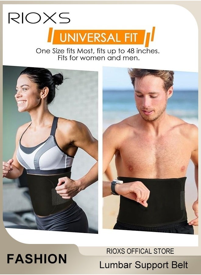 RIOXS Sweat Waist Trainer for Women Low Back Sweat Lumbar Support Belt For Stomach Waist Trimmer Lower Belly Waist Trimmer Belt Sauna Tummy Toner with Sauna Suit Effect  - Image 2