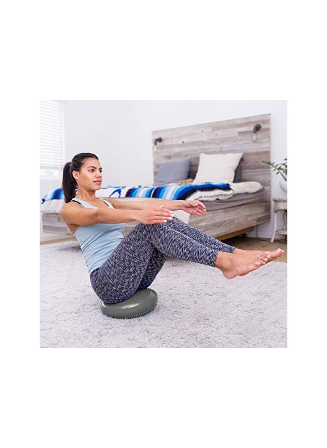 ProSourceFit - Core Balance Disc Trainer, 14” Diameter With Pump For Improving Posture, Fitness, Stability - Image 1