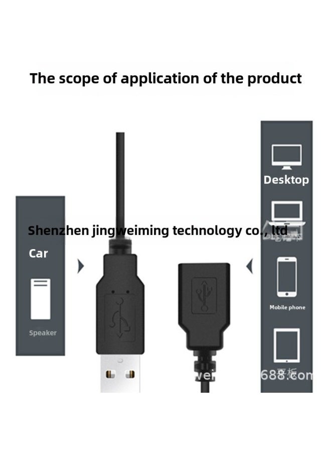 Generic - Usb2.0 Extension Cord Male To Female Charger Data Cable Computer Connection Keyboard U Disk Mouse Interface Extension Cord-Color:1M - Image 1