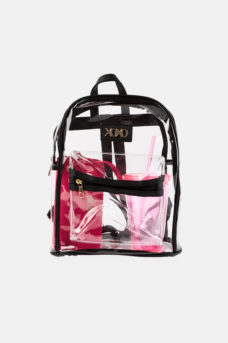 XOXO Women 3 Pieces Backpack With Pouch And Tumbler Set, Multicolor  - Image 1