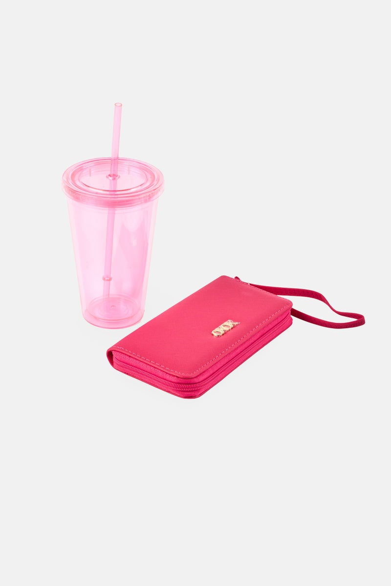 XOXO Women 3 Pieces Backpack With Pouch And Tumbler Set, Multicolor  - Image 4