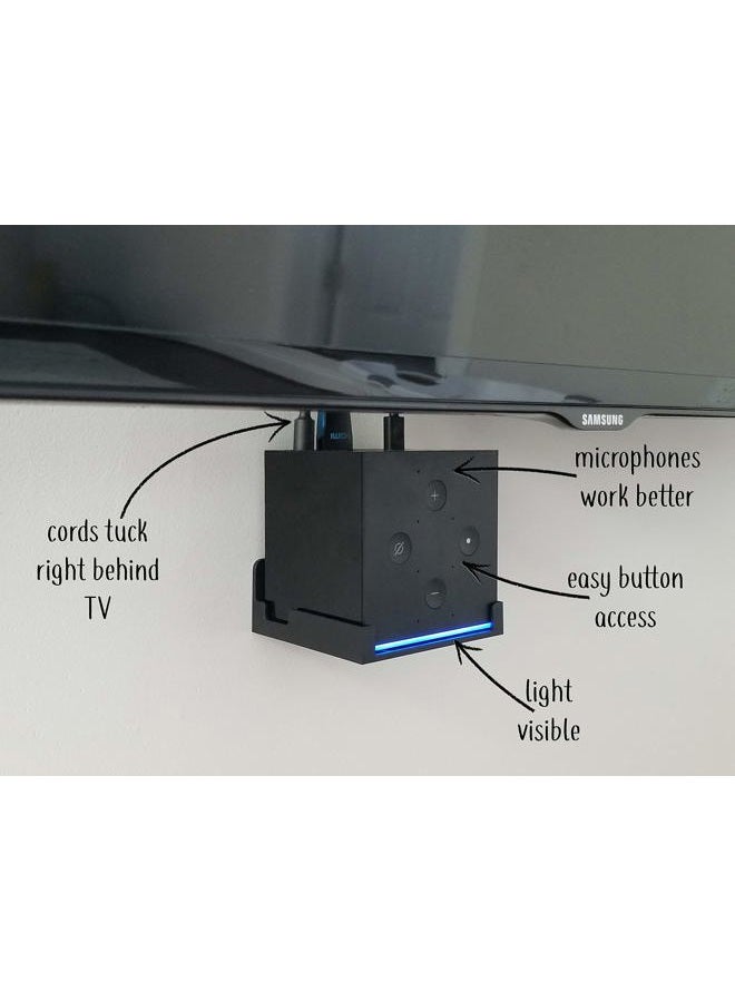 Dot Genie Easy Hanging TV Wall Mount for Cube Shaped Video Streamers and Voice Assistants Totally Hides Cords. Improves Microphone Response. Improves Visibility. Quick Install. - Image 2