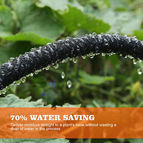 AIODE Soaker Hose 10 FT for Garden 1/2" Diameter Irrigation Hose Save 70% of Water Solid Brass Interface Eminently Suitable for Lawn and Garden Beds Cover - Image 5