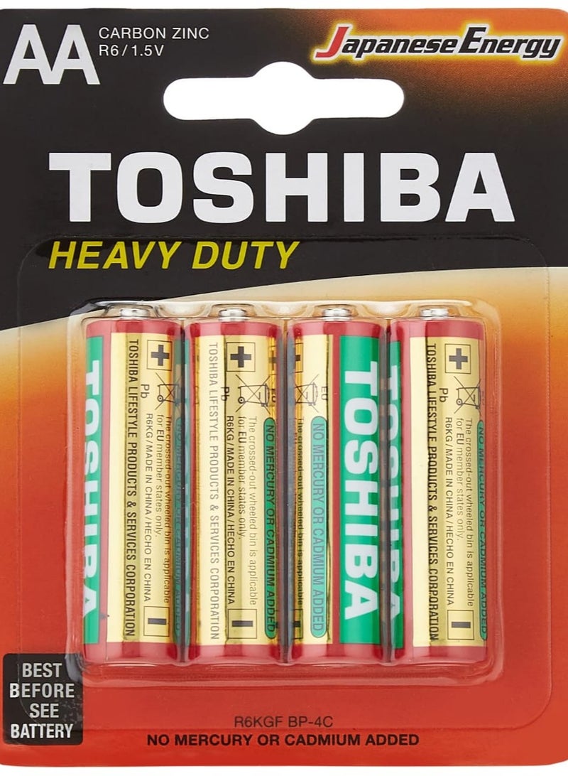 Toshiba Toshiba Heavy Duty R 06 AA Battery 4 Pieces  - Image 1