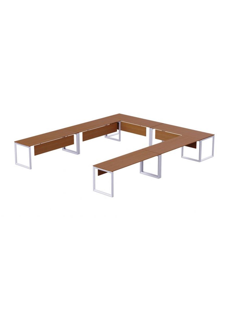 Mahmayi Mahmayi Vorm 136-16 12 Seater Light Walnut U-Shaped Conference-Meeting Table  - Image 2