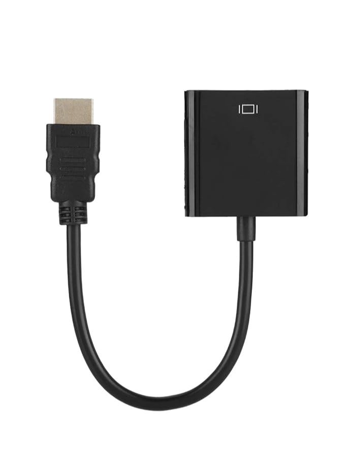 HDMI to VGA Cable, Full Size HD Resolution Economic HDMI to VGA Cable Converter for Old Monitors, Projectors - Image 1